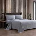 Eddie Bauer - Queen Bed Sheets, Cotton Flannel Bedding Set with Matching Pillowcases, Brushed for Extra Softness, Deep Pocket, Oeko-Tex Certified (Great Plains Plaid Grey)