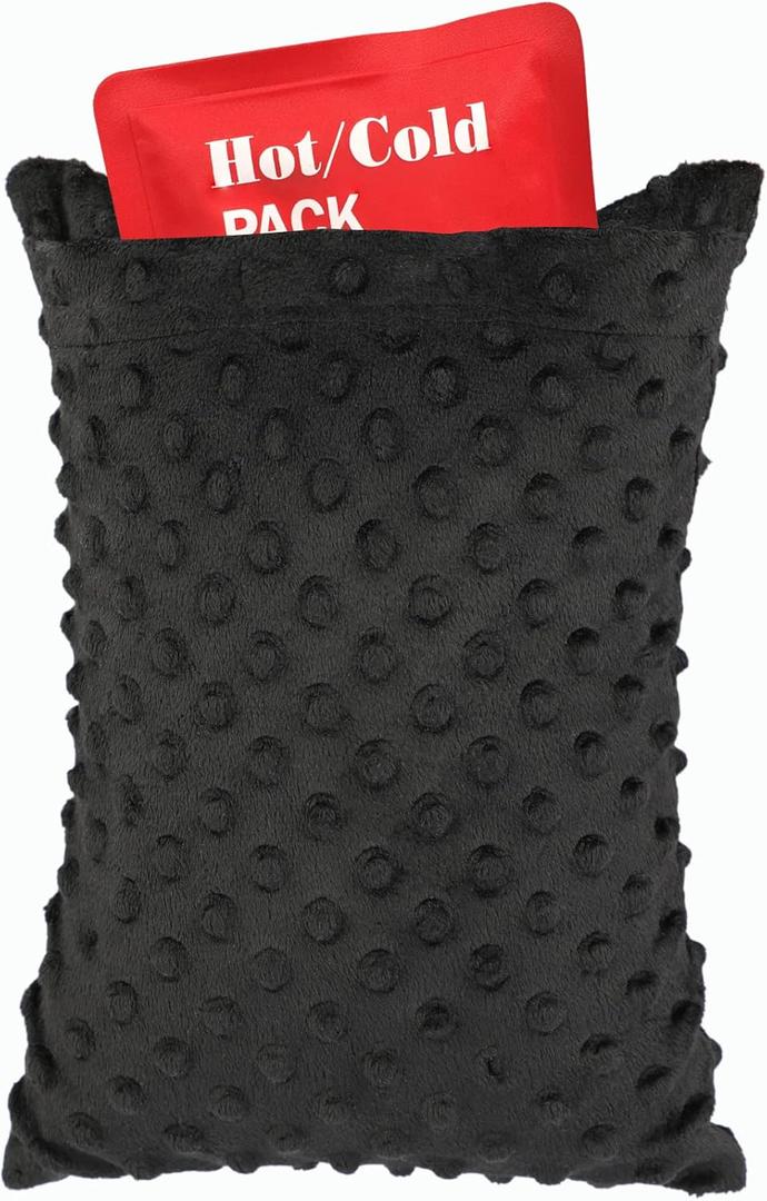 Hysterectomy Pillow Pocket Tummy Pillows, Hysterectomy Recovery Gifts, Ice Pack Not Included, Small Portable Abdominal Cushion After Surgery Post C-Section Women Minky Dot Black