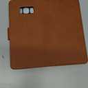 SUANPOT for Samsung Galaxy S8 5.8"(NON S8+ 6.2") with RFID Blocking Leather Wallet case Credit Card Holder, Flip Folio Book Phone case Shockproof Cover Women Men for Samsung S8 case Wallet Light Brown