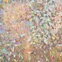 rabbitgoo Window Privacy Film Rainbow Film Decorative Window Sticker, 3D Static Stained Glass Cling Tint for Home Heat Control Non-Adhesive, Brown, 17.5 x 78.7 inches