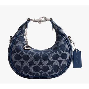 Coach Women's Washed Denim Signature Jonie Bag, Blue