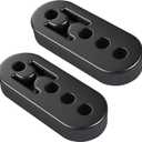 2PCS Exhaust Hangers, 4 Holes Adjustable Muffler Hanger,Universal Rubber Muffler Exhaust System,High-Density Isolation Insulator Bushing Shock Absorber Bracket Fit for Most Cars, Trucks