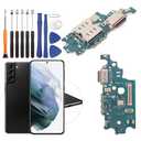 Dock Connector for Samsung Galaxy S21+ Plus 5G Charging Port Flex Cable Replacement for Samsung Galaxy S21 Plus 5G G996U USB Charger Dock Board Connector with Tools(Black)