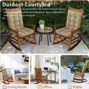 Easy-Going Indoor Outdoor Water Resistant Rocking Chair Cushions Premium Tufted Pads Non Skid Slip Backed Upper Khaki