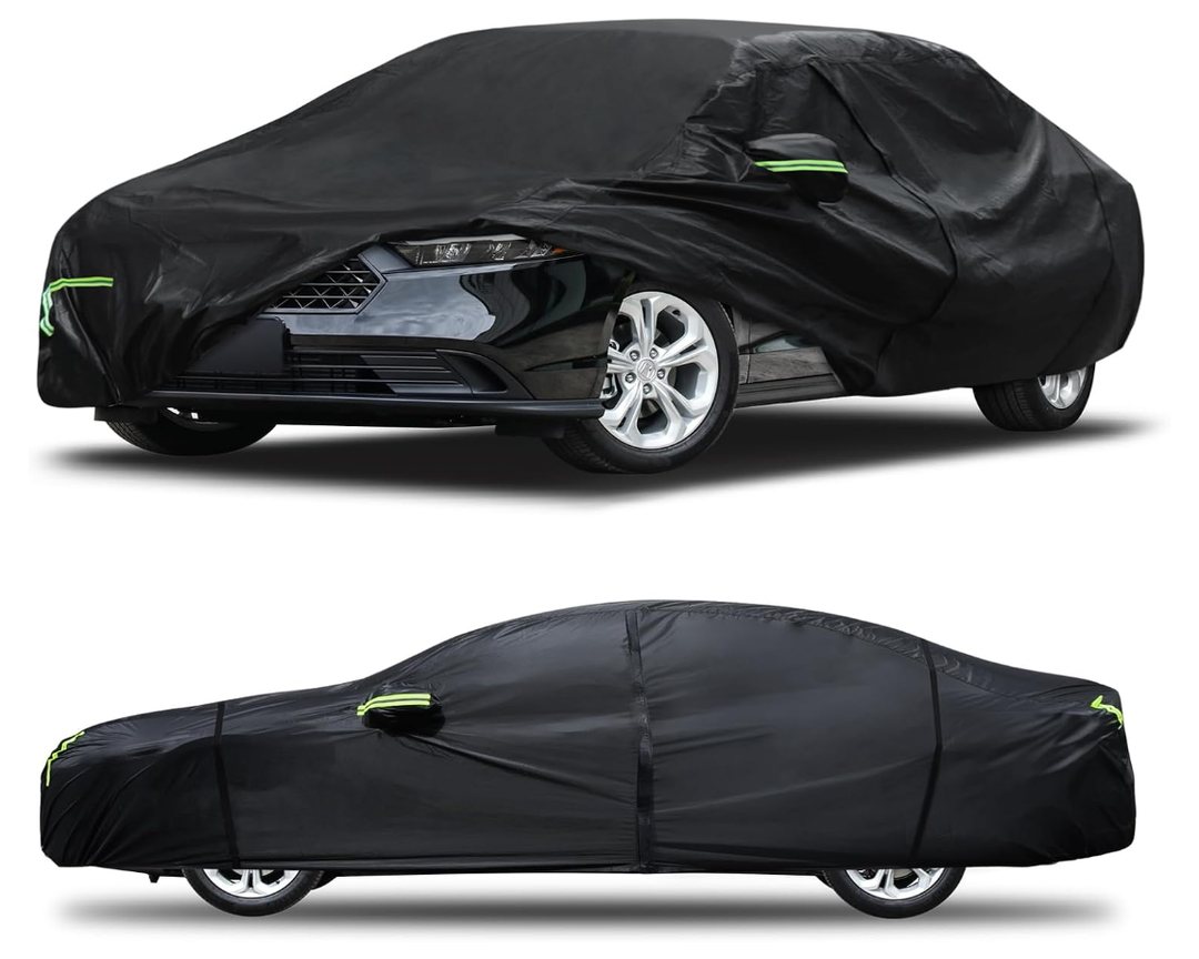 Water Proof Car Cover/ Hail Protection - 
6 Layers Truck Cover Waterproof All Weather for Automobiles,Outdoor Full Exterior Cover,Rain, Sun, Wind Protection,Black