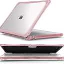 IBENZER Hexpact Case for Microsoft Surface Laptop 13 inch Copilot+PC 2025 Model 2095, Heavy Duty Snap on Rugged Protective Cover for Education, Classrooms, Drop Tested, Pinkish, LC-HPE-MSL13-PKSH