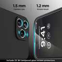 Magnetic for iPhone 14 Pro Case, Compatible with MagSafe, [Full Camera Protection][2 Screen Protectors], Magnet Suction Cup Phone Mount Shockproof Liquid Silicone Phone Case 6.1", Black