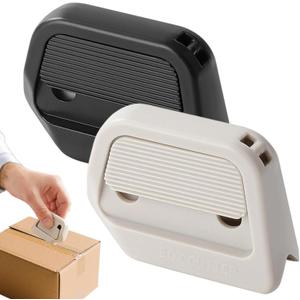 2 Pcs Magnetic Box Cutter,Box Opener Cutter,Ceramic Box Cutter,Ceramic, Box Cutters Retractable For Kids,Home And Office, Cardboard Cutting Tool(White+Black)
