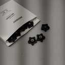 Zhengmy 30 Pcs Female Threaded Knob Black Plastic Head Thru Star Nuts Clamping(5 Star, 5/16''-18)