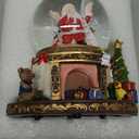 Santa Claus Fireplace Musical Snow Globe,Automatic Snowfall & Fireplace Flame Music Box,Christmas Home Decoration,Ideal Gifts for Family, Girlfriend, Friends,Plays 8 Classic Christmas Tunes