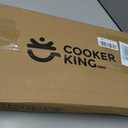 COOKER KING 11" Round Griddle Pan, 3-Ply Hybrid Stainless Steel Crepe Pan with Stay-Cool Handle, Non Stick & Non Toxic for Pancake, Eggs, All Stovetop & Induction Compatible, Oven & Dishwasher Safe