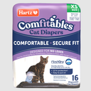 Hartz Comfitables Cat Diapers, Size XS 16 Count, Comfortable & Secure Fit, Easy to Put On