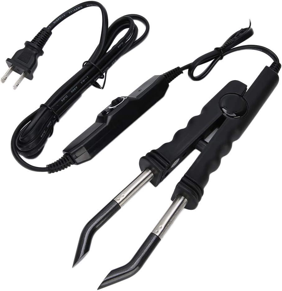Hair Extension Connector Iron, Adjustable Temperature Hair ConnectorProfessional Hair Extensions Tool for Home and Salon Use Black US Plug 110V