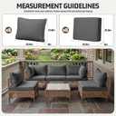 12pcs Outdoor Patio Cushion Covers Replacement, 25.6" Zippered Outdoor Cushion Covers Waterproof, UV Resistant & Washable Patio Furniture Cushion Covers Waterproof for Patio Sectional, Lght Grayi