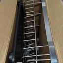 AIDERLY Stainless Steel Dish Drying Rack with Drainboard Dish Drainers for Kitchen Counter Extendable Spout Strainers with Utensil Holder and Knife Slots, Black