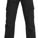 Alfiudad Women's High Waisted Cargo Pants Wide Leg Work Hiking Casual Travel Y2K Streetwear with Pockets Baggy Pants (Black) small