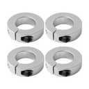 (Pack of 4) Shaft Collar Bore 25mm, Aluminum Alloy One Piece Shaft Collar Clamp Style, 45mm OD, 12mm Thickness, with M5 Set Screws