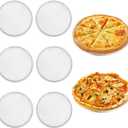 BUWUSMU 8 Pcs 8 Inch Pizza Pan with Holes Aluminum Mesh Pizza Screen Seamless Round Mesh Pizza Tray for Oven Nonstick Baking Pizza Sheet for Home Kitchen Bakery Restaurant BBQ Party Cookware Supplies (Sliver)
