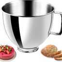 5QT Heavy Duty Stainless Steel Mixer Bowl for KitchenAid Artisian&Classic Mixers, Compatible With 4.5-5 Quart KitchenAid Tilt-Head Stand Mixers