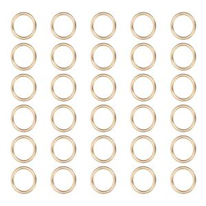 PATIKIL 30 Pcs Metal O Rings, 3/8" ID 0.08" Thick Seamless Welded Multi-Purpose Round Ring Hardware for Belts Bags Dog Collar Macrame Hanging, Black