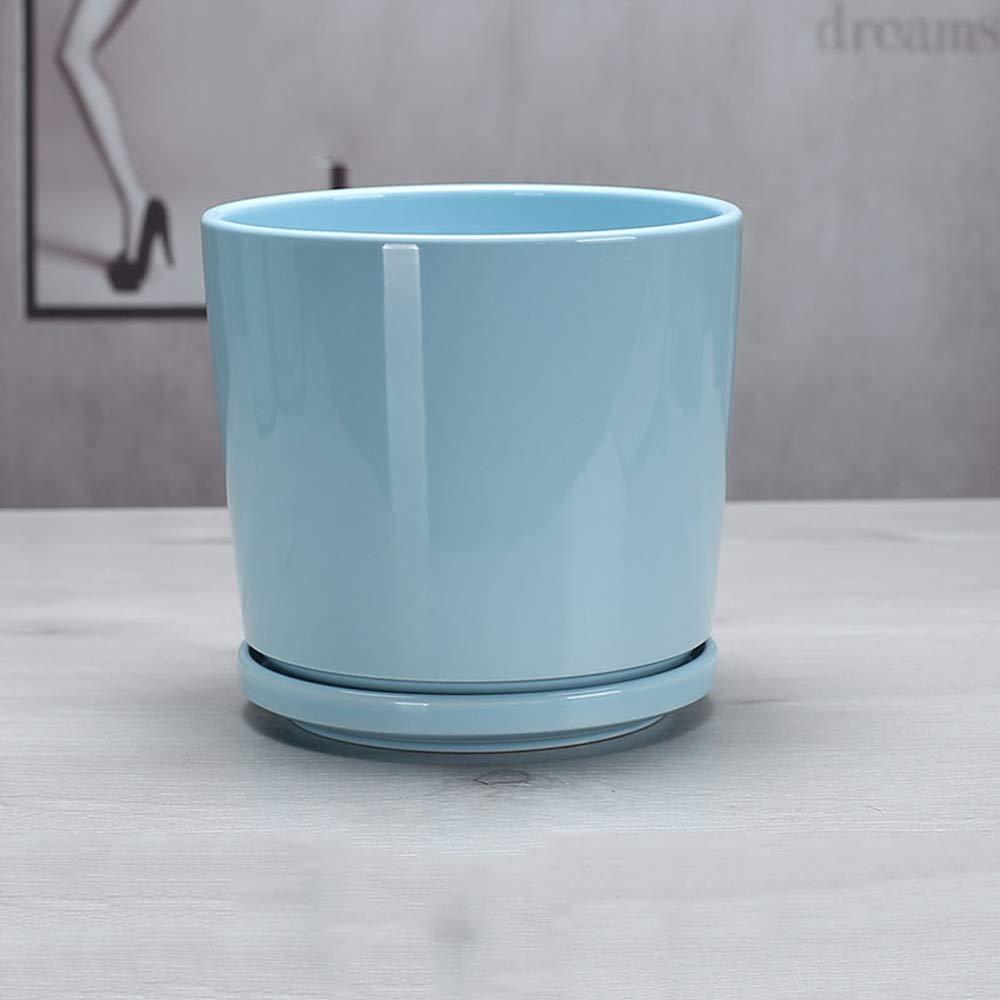 Ceramic Pots for Plants, Pearl Glaze Planter with Drainage Hole, 6.0 inch, 4.0 Inch. Indoor-Outdoor Large Round Succulent Orchid Flower Pot