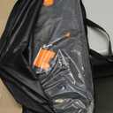 MYJAQI Back Seat Extender for Dogs, Hard Bottom Dog Car Seat Cover for Truck Back Seat, Dog Hammock for Car, Upgraded PU Leather Material, Larger Space, Holds 400lbs (XL, Black+Orange)