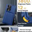 SSLOTSCASE for Samsung Galaxy S26 Ultra Case with 2X Screen Protector, [9H Hardness] Military-Grade Shatterproof, Kickstand & Card Holder & Sliding Lens Cover, Durable Phone Cover for S26 Ultra, Blue