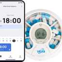 VEXA VitaPal 7 APP Update LAUNCHED! Bluetooth Smart Pill Dispenser with App Alerts, Portable Travel Organizer Programmable Sound Reminders for Tablets, Capsules, Vitamins & Medication Management