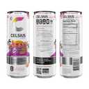 CELSIUS GALAXY VIBE Sparkling Strawberry Watermelon, Sugar Free Energy Drink, 12 Fl Oz (Pack of 12) (EXP 08/31/26)