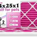Colorfil 14x25x1 Air Filter (2-Pack) | Made in the USA | Color Changing | Remove Cat and Dog Odor | MERV 8 for Pet Hair Dander and Dust | 13.5"x24.5"x0.75" Exact Size