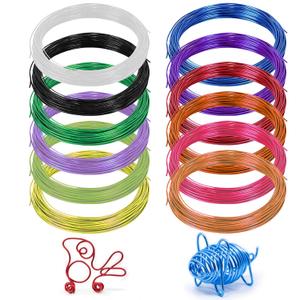 12 Rolls 1mm/18 Gauge Wire for Crafts, 196.8 Feet Colored Aluminum Craft Wire Bendable, Flexible Metal Crafting Wires, Artistic Floral Beading Wires for Crafts Beading DIY Ornament Jewelry Making