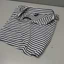 adidas Golf Men's Ultimate365 Stripe Polo Shirt, White/Collegiate Navy, Medium