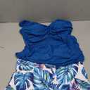 B2prity Women's Tankini Swimsuit Tummy Control Ruched Two Piece Bathing Suit Push Up Modest Swim Suits with Shorts Size L