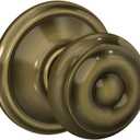 Schlage F10 GEO 609 Georgian Door Knob, Hall & Closet Passage Lock, Antique Brass