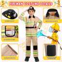 GIFTINBOX Firefighter Costume For Boys,Fireman Costume For Boys With Accessories Toddler Halloween Costumes For Kids 3-12