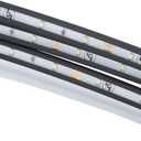 Solera RV Awning Fabric White LED Light Kit with Switch and Plate for 10-15 Awnings, Cut-to-fit, Flexible Black Plastic Strip with Lights, Integrated Cord, Visible Extended or Retracted - 674282