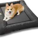 Dog Bed for Dog Crate Oxford Puppy Crate Pad Waterproof Pet Beds Outdoor Cage Mat Easy Rinse Black 36233 Inch