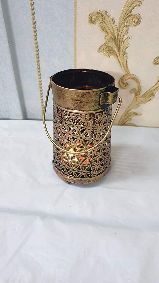 RSN Wrought Iron Handi Diya Lantern Candle Holder for Birthday,Diwali Decoration,TeaLight Candle Stand kit for Home,Room,Bedroom,Bathroom and mandir Décor 2 packs