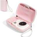 Cwatcun Kids Instant Camera Case for Girls, Print Film Compact Water-Resistant Hard Shell EVA Protective Case Small,Fits ESOXOFFORE/Dylanto/Anchioo/MINIBEAR Cameras & Accessories, Pink