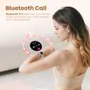 KEEPONFIT Smart Watches for Women Android/iPhone, IP68 Waterproof Fitness Tracker with Bluetooth Calls(Answer&Make), Activity Pedometer/Heart Rate/SpO2 Monitor/100+ Sports Model (Silver Blue)