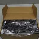 Cisily Sponge Holder for Kitchen Sink, Sink Caddy Organizer with High Brush Holder, Kitchen Countertop Organizers and Storage Essentials, Rustproof 304 Stainless Steel (Black, 9.25)