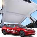 2024 Anti UV Folded Car Sunshade for Tesla Model 3 Sunroof, Magnet
