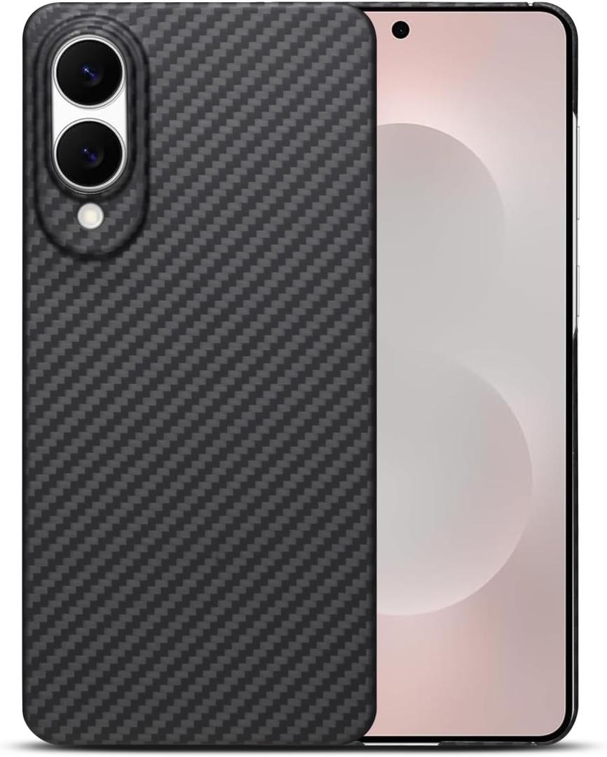 Ultra Thin and Lightweight Aramid Carbon Fiber Case for Samsung Galaxy S25 Edge Black