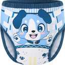 Littleforbig Soft Silky Underwear Comfortable Washable Reusable Adult Training Pants - Little Blue (Large)