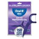 Oral-B Glide Peppermint Dental Floss Picks with Arctic Peppermint Oil Flavor, 150 Picks