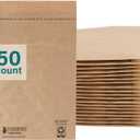Elementree Small Recyclable Kraft Paper Padded Mailers 7" x 9" (Size #0) - 50 Brown Padded Mailing Envelopes - Flexible Padded Envelope Inner Eco-Cushioning - Made in the USA (01910)