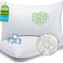 Cooling Shredded Memory Foam Pillow for Sleeping - King Size 1 Pack, Adjustable Bed Pillows Set of 1 for Side, Back, and Stomach Sleepers, Washable Breathable Cold Cover - CertiPUR-US