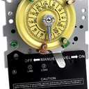 T101M Pool Timer Mechanism Only, Pool Pump Timer, 120V 2HP SPST 40A Time Switch, 24 Hour 12 ON/Off for Pool Pump, Heavy-Duty Mechanical Time Switches,Time Switch Mechanism Only