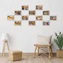 Lyeasw Rustic 4x6 Picture Frame Set of 12, Multi Woodgrain Farmhouse Photo Frames for Wall or Tabletop, Beige