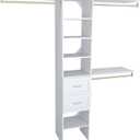 ClosetMaid SuiteSymphony Closet Organizer with Shelves and 2 Drawers, 16-Inch-Pure White